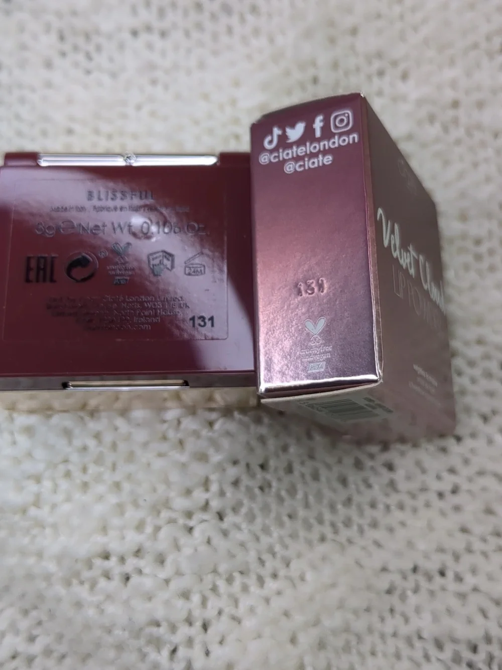 Ciaté London Velvet Cloud Blissful Lip Powder, 3ml/0.10oz.